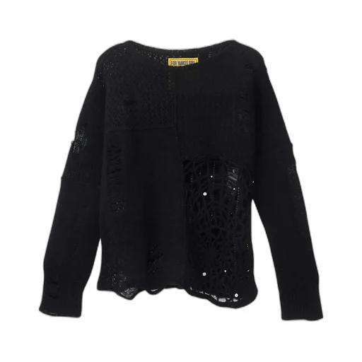 Spider Web Crushed Sweater