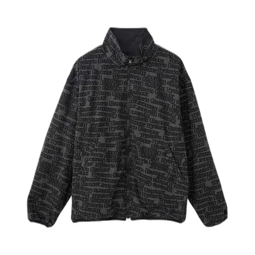 Typewriter Logo Standing Collar Jacket