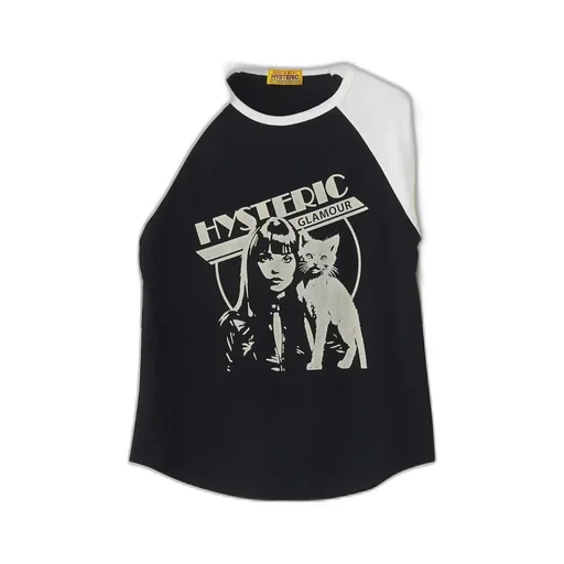 Hysteric Woman Cat Three Quarter Sleeve T-Shirt