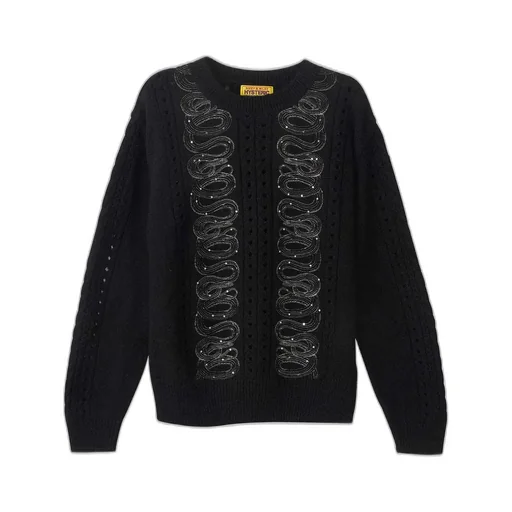 Snake Loop Embroidery Sweater