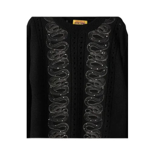 Snake Loop Embroidery Sweater