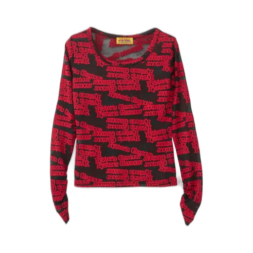Type Logo Pattern Jacquard T-Shirt
