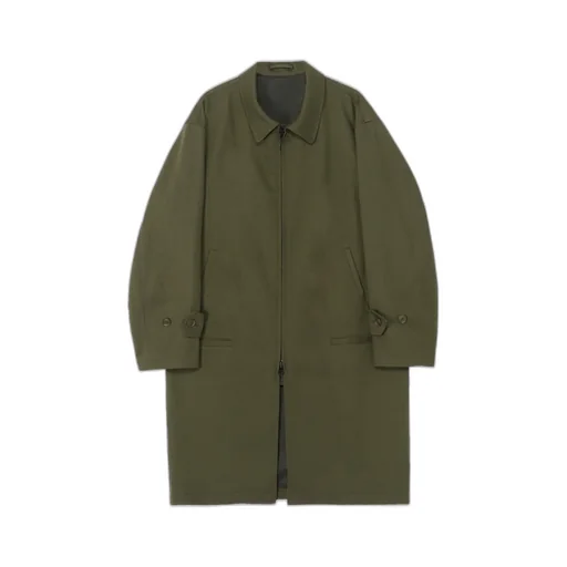 Katsuragi Cotton Soutien Collar Zipper Coat