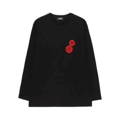 Peony Embroidered Long Sleeve T-Shirt