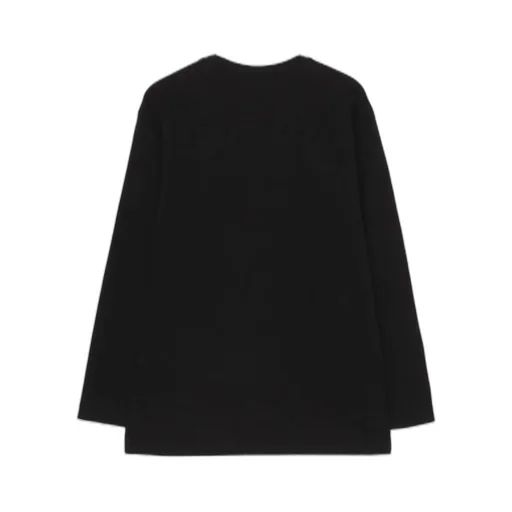 Flower Embroidered Logo Long Sleeve T-Shirt