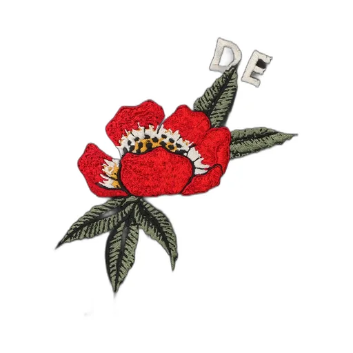 Flower Embroidered Logo Long Sleeve T-Shirt