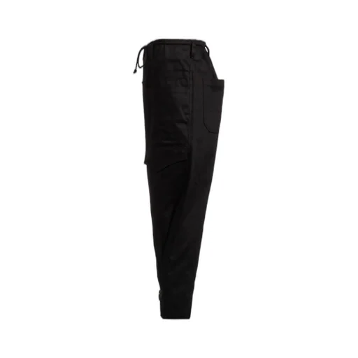 Cotton Chino Asymmetry Pocket Drawstring Pants