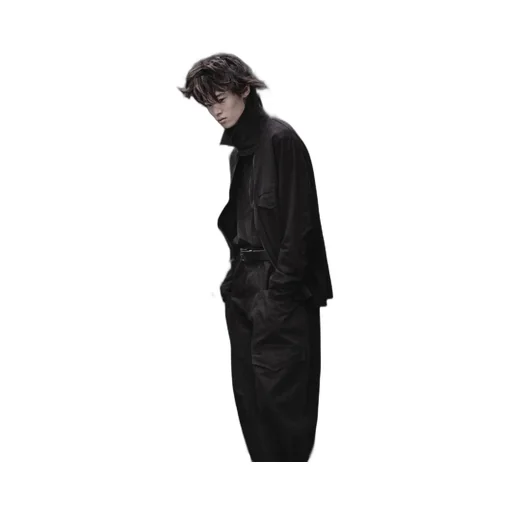 Cotton Chino Asymmetry Pocket Drawstring Pants