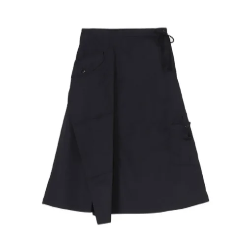 T/C Twill Drawstring Asymmetry Skirt