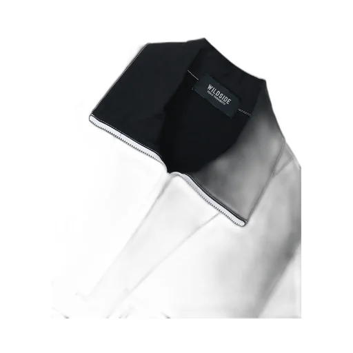 Cotton Jersey Half Zip Long Sleeve T-Shirt