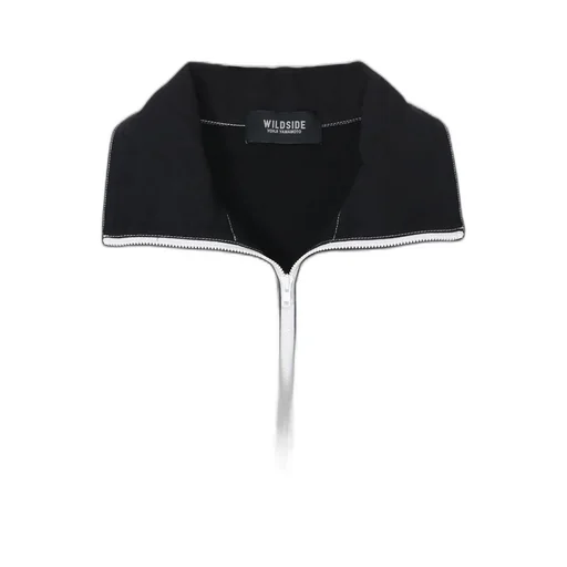 Cotton Jersey Half Zip Long Sleeve T-Shirt