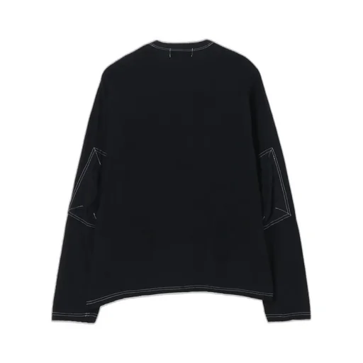 Cotton Jersey Full Zip Long Sleeve T-Shirt