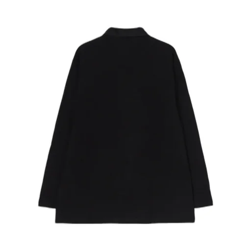 Cotton Jersey Collared Pocket Long Sleeve T-Shirt