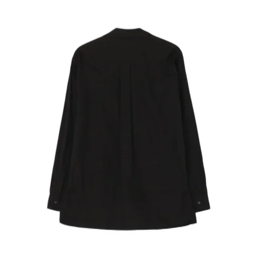 Tulip Embroidery Open Collar Shirt