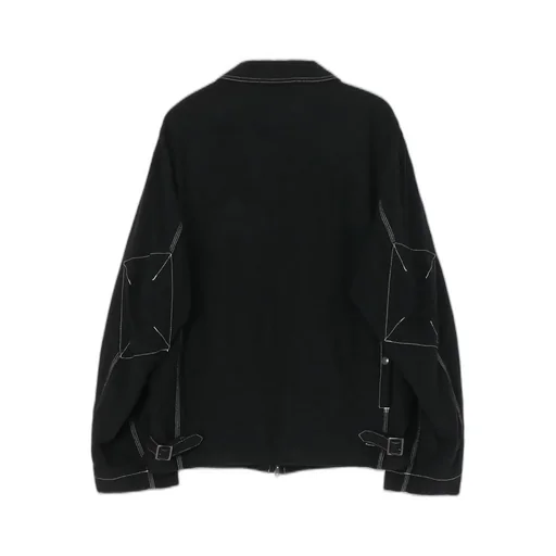 Fulling Wool Zip Up Blouson