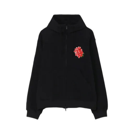 Embroidery Zip Hoodie