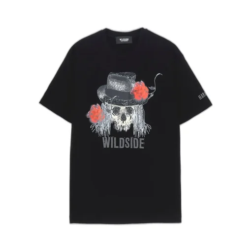 Harajuku Skull And Rose Ss T-Shirt
