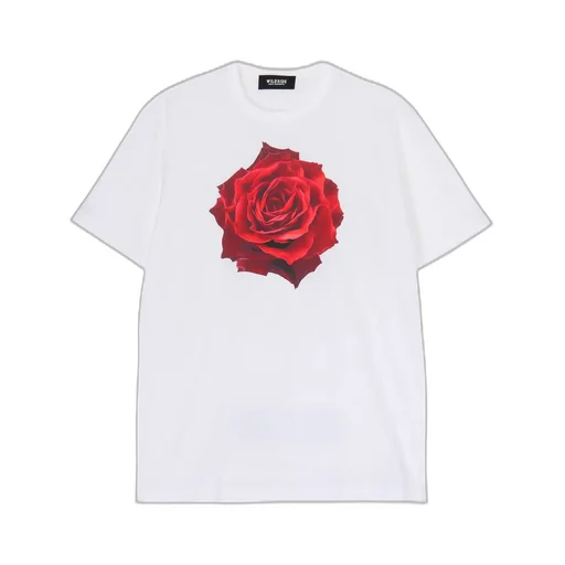 Red Rose White T-Shirt