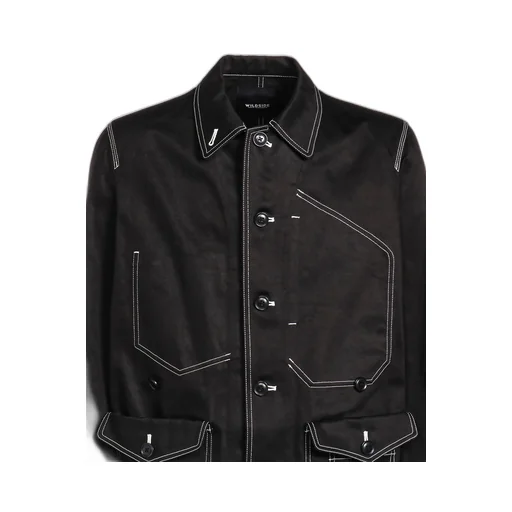 Cotton Chino White Stitch Shirt Jacket