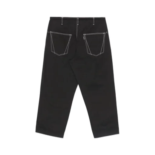 Cotton Chino White Stitch Draw String Pants