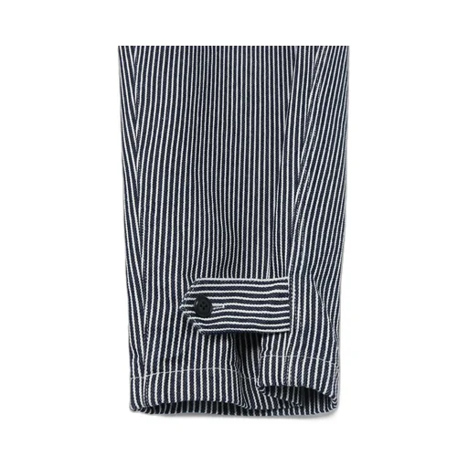 Hickory Stripe White Stitch Draw String Pants