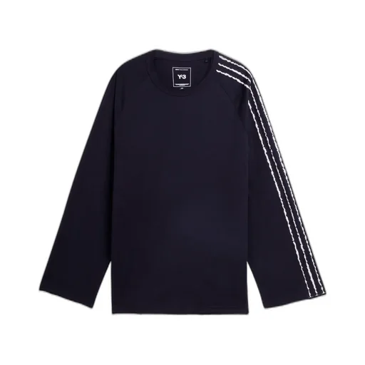 Raw Edge 3 Stripes Long Sleeve Tee