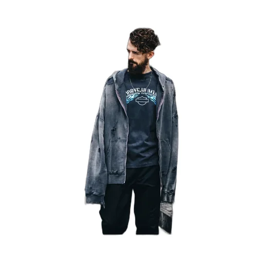 Dbl Face Zip Hoodie