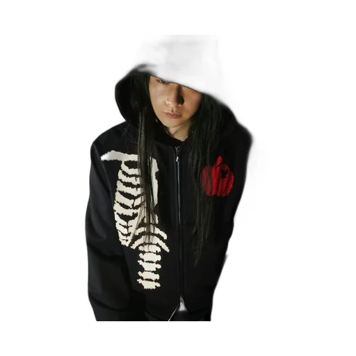 Wildside X M A S U Bone And Apple Zip-Up Hoodie
