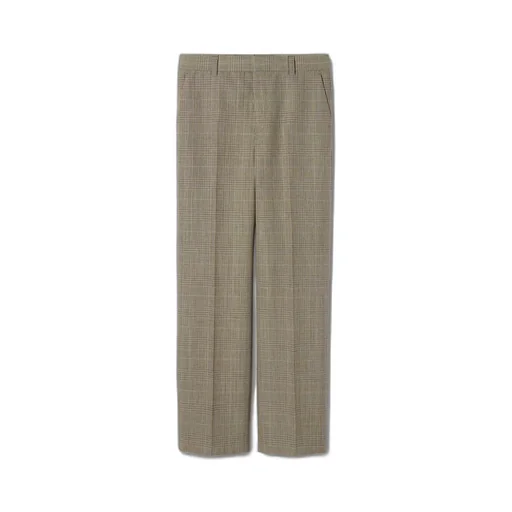 Prince Of Wales Wool Trousers