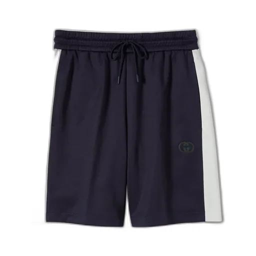 Technical Jersey Shorts With Embroidery