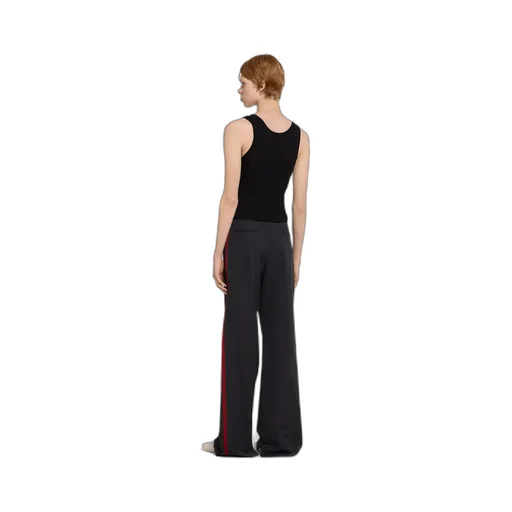 Cotton Rib Tank Top With Embroidery