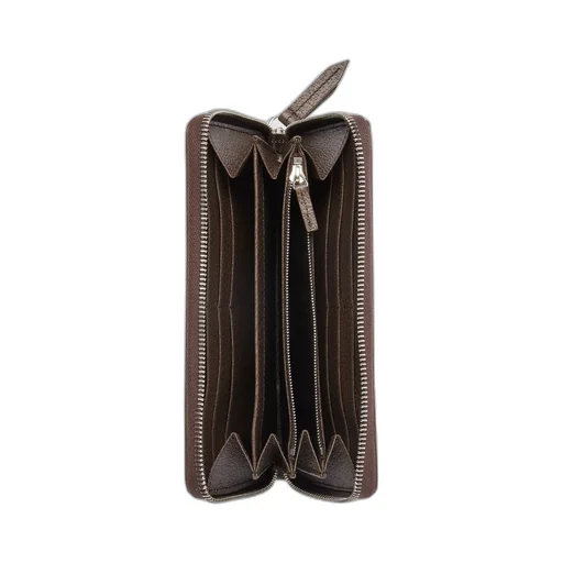 Brown Interior Gg Zip Around Wallet