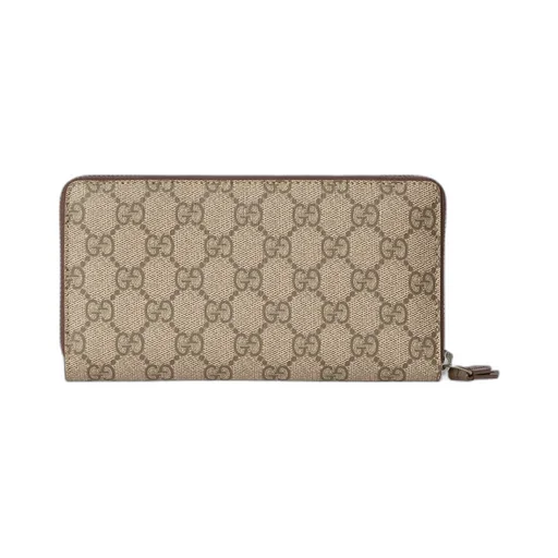 Brown Interior Gg Zip Around Wallet