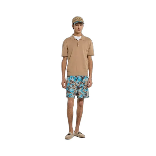 Printed Technical Poplin Swim Shorts