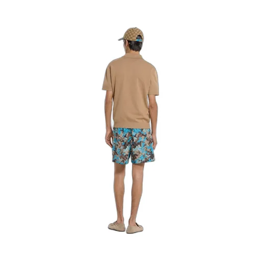 Printed Technical Poplin Swim Shorts