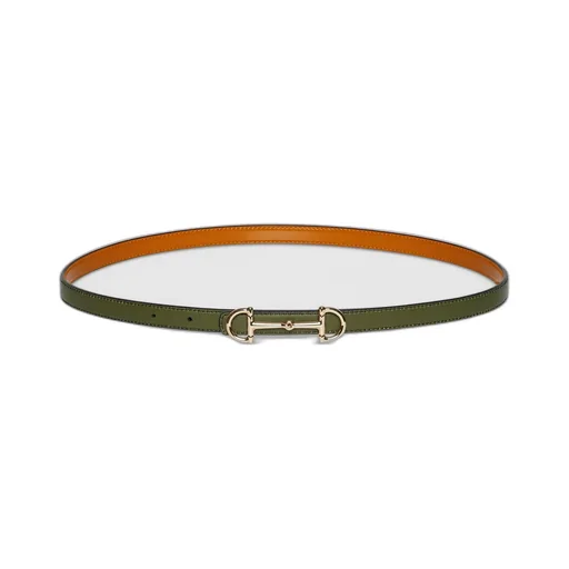 Reversible Thin Belt With Horsebit