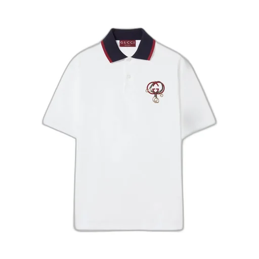 Cotton Piquet Polo Shirt With Embroidery