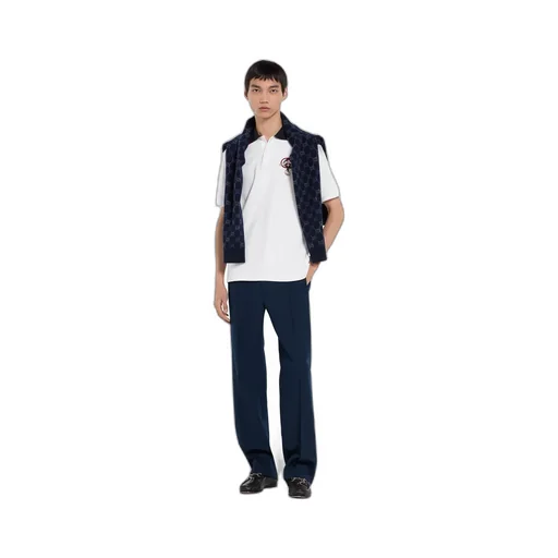 Cotton Piquet Polo Shirt With Embroidery
