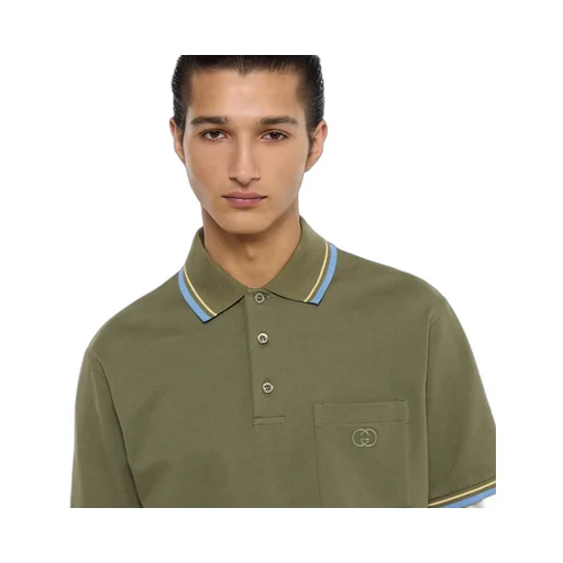 Cotton Piquet Polo Shirt With Embroidery