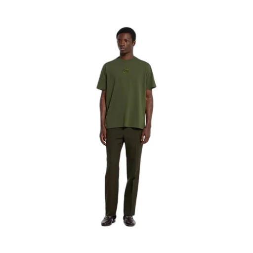 Cotton Jersey T-Shirt With Embroidery