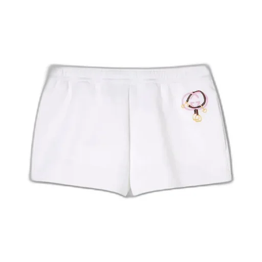 Cotton Jersey Shorts With Embroidery
