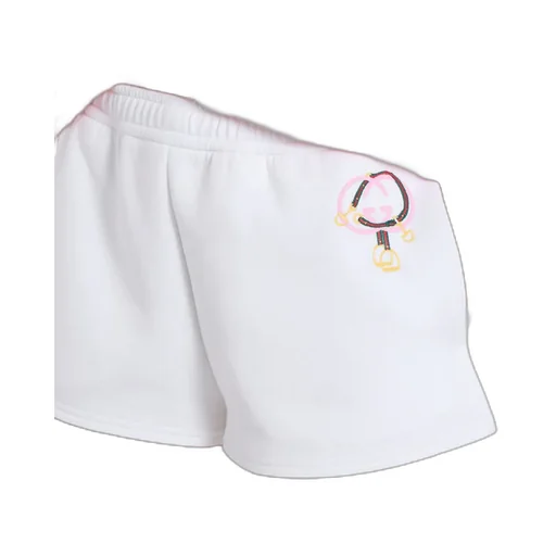Cotton Jersey Shorts With Embroidery