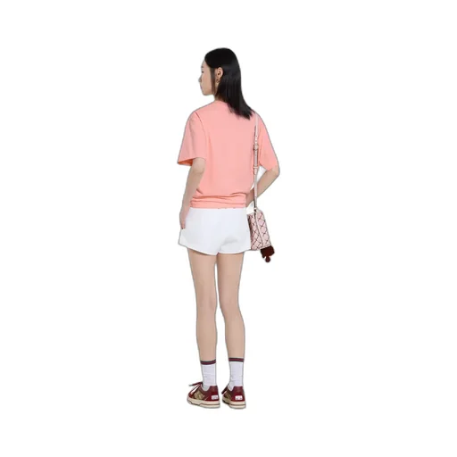 Cotton Jersey Shorts With Embroidery