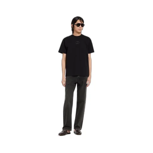 Cotton Jersey T-Shirt With Embroidery