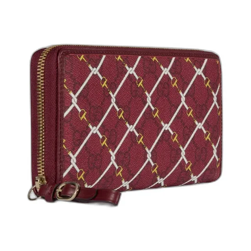 Printed Gg Zip Around Wallet