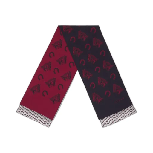 Silk Wool Equestrian Jacquard Scarf