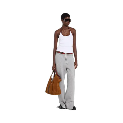 Cotton Jersey Leisure Trousers With Web