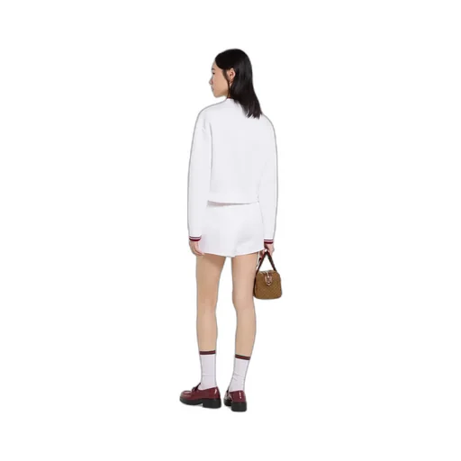 Cotton Jersey Cardigan With Embroidery