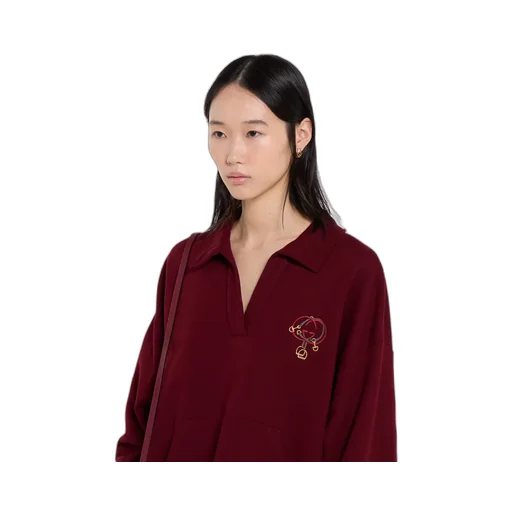 Cotton Jersey Sweatshirt With Embroidery