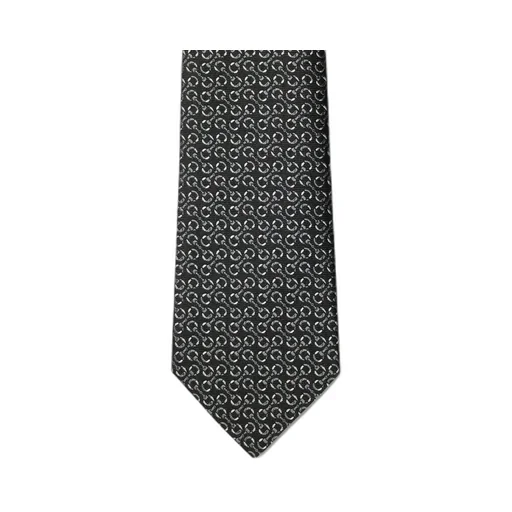 Horsebit Silk Jacquard Tie